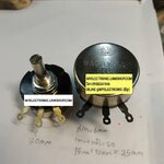 ขาย โวลุ่ม20K2.5W โวลุ่มไววาว20K RA30Y25S B203 โวลุ่ม20K 2.5W ญี่ปุ่น ของแท้ ยี้ห้อ COSMO ขนาดเส้นผ่านศูนย์กลาง30MM.แกนยาว25MM.ขนาดแกนอ้วน6MM. VOLUME WIREWOUND1K MADE IN JAPAN ราคา คัวละ . . . . . หน่วย บาท