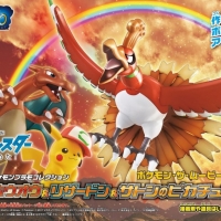 Pokemon Plamo Collection - HOUOU & LIZARDON & SATOSHI'S PIKACHU SET