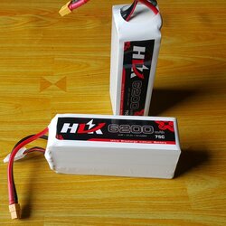 22.2V 6200mah 75C 6S Lipo Battery XT60