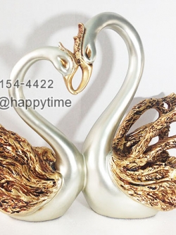 ของขวัญวันขึ้นบ้านใหม่ตกแต่งบ้าน เรซิ่นหงส์คู่