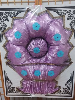 พวงหรีดผ้าแพร_สีม่วงอ่อน ส่งฟรี