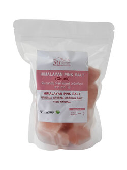 เกลือชมพู หิมาลายัน พิ้งค์ ซอลท์ ตรา อาร์ ไอ ขนาด 1000 กรัม ชนิดก้อน ( Chunks ) เกลือชมพูคีโต เกลือชมพูแท้