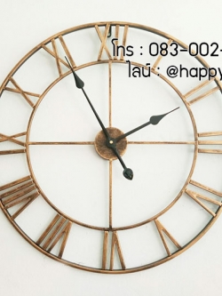 นาฬิกาแขวนผนังขนาดใหญ่ตกแต่งบ้านใหม่สวยๆ แนวลอฟท์ตัวเลขโรมัน