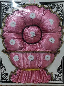 พวงหรีดผ้าแพร_สีชมพู