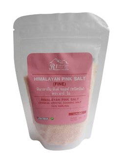 เกลือชมพู หิมาลายัน พิงค์ ซอลท์ ตรา อาร์ ไอ ขนาด 200 กรัม ( ชนิดป่น Fine ) เกลือชมพูคีโต เกลือชมพูแท้