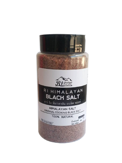 เกลือดำ อาร์ไอ หิมาลายัน แบล็ค ซอลท์ / R I HIMALAYAN BLACK SALT (ชนิดป่น/Fine) 350 g เกลือดำหิมาลายันแท้ เกลือดำสำหรับบริโภค ก่าลานามัค.