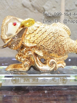 ของขวัญมงคลวันเปิดร้านใหม่ ปลามังกรคาบเหรียญ