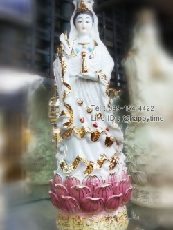 ของขวัญพรีเมี่ยมขึ้นบ้านใหม่มงคล เจ้าแม่กวนอิม 16 นิ้ว ชุดขาว