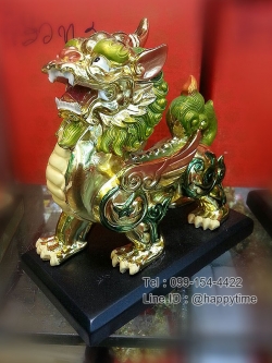 ปี่เซี๊ยะคู่ สีทองคำ ไซส์ 7 นิ้ว