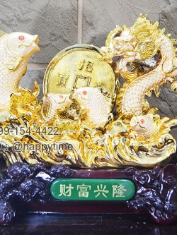 ของขวัญมงคลวันขึ้นบ้านใหม่ ปลา+มังกรทอง