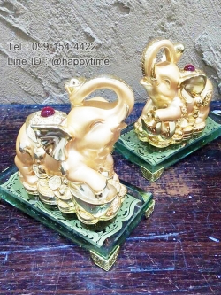 ของขวัญมงคล ช้างทองคู่ร่ำรวยเงินทอง