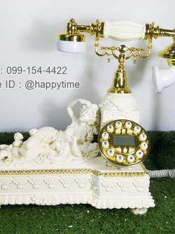 โทรศัพท์เรซิ่นเก๋ๆแนววินเทจ รูปหญิงสาวนอนกอดเด็กน้อย