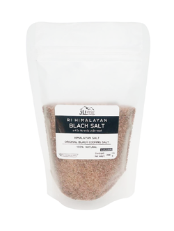 เกลือดำ อาร์ไอ หิมาลายัน แบล็ค ซอลท์ / R I HIMALAYAN BLACK SALT (ชนิดป่น) 200 g. เกลือดำหิมาลายันแท้ เกลือดำสำหรับบริโภค ก่าลานามัค