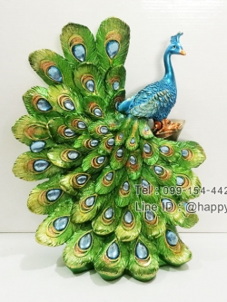 ของขวัญมงคลวันขึ้นบ้านใหม่สวยๆ นกยูงรำแพนหันทางขวา