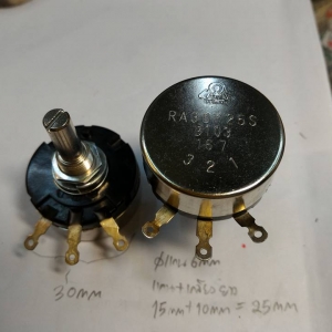 85*โวลุ่มไววาวRA30YN25S 20Sญี่ปุ่นแท้ยี้ห้อCOSMOขนาดเส้นผ่านศูนย์กลาง25MMแกนยาว20MMขนาดแกนอ้วน6MM MADE IN JAPANราคา