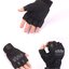 ถุงมือครึ่งนิ้ว Knuckle : สีดำ Black รหัส GT001
