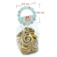 หัวถุงกลมลายดอกไม้สีฟ้าลายจุด 6.6x6.6 cm. 50 ชิ้น รหัสสินค้า : 004649