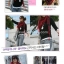 ผ้าพันคอชีมัค Shemash (เนื้อผ้า Viscose) : สีแดง-ดำ CV007