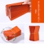 ซองฟอยล์ซีลกลางเนื้อด้านขยายข้างสีส้ม 5.5x12+2.3 cm. 100 ชิ้น : 005941