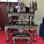 ธรรมาสน์ 3 ชั้น ไม้สัก ลายไทย ฝังมุก