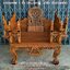 ธรรมาสน์ ปาฏิโมกข์ (1 ชั้น) ไม้สัก ลายไทย พื้นสีไม้ธรรมชาติ