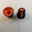 KNOBขนาดเส้นผ่านลูกบิดพลาสติกสีดำคาดส้มศูนย์กลางอ้วน17มมสูง19มม(17x19mm)