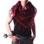 ผ้าพันคอชีมัค Shemash (เนื้อผ้า Viscose) : สีแดง-ดำ CV007