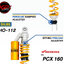 โช๊คหลัง OHLINS HO 112 FOR HONDA PCX160