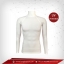 เสื้อรัดกล้ามเนื้อ Rash Guard แขนยาวคอเต่า สีขาว มี Size S M L XL